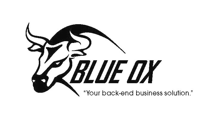 Trademark Logo BLUE OX "YOUR BACK-END BUSINESS SOLUTION."