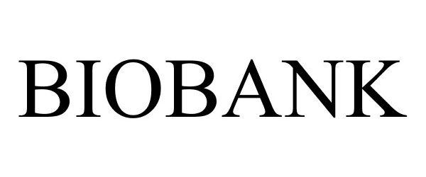 Trademark Logo BIOBANK