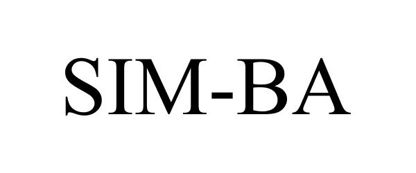 Trademark Logo SIM-BA