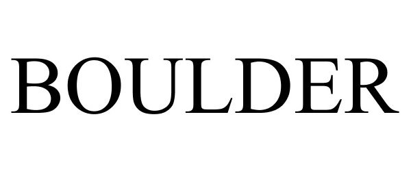 Trademark Logo BOULDER