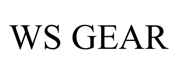 Trademark Logo WS GEAR