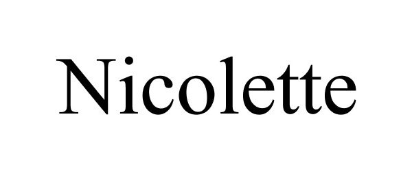 Trademark Logo NICOLETTE