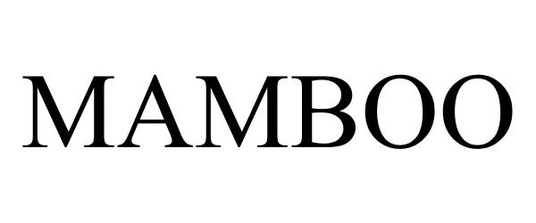 Trademark Logo MAMBOO