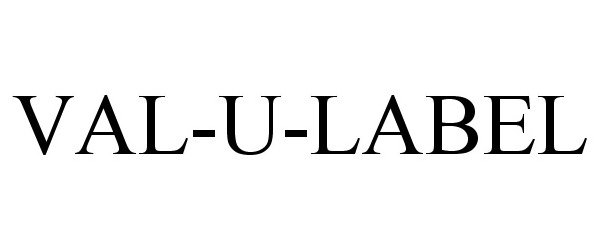 Trademark Logo VAL-U-LABEL