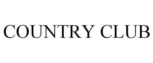 Trademark Logo COUNTRY CLUB