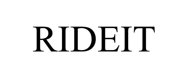 Trademark Logo RIDEIT