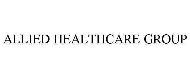 Trademark Logo ALLIED HEALTHCARE GROUP
