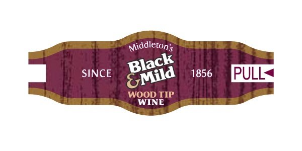 Trademark Logo MIDDLETON'S BLACK &amp; MILD WOOD TIP WINE SINCE 1856 PULL