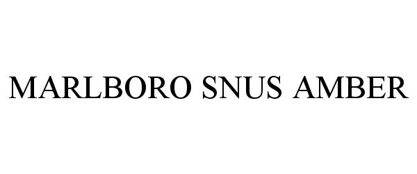 Trademark Logo MARLBORO SNUS AMBER