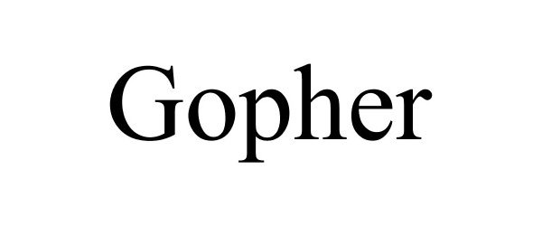 Trademark Logo GOPHER