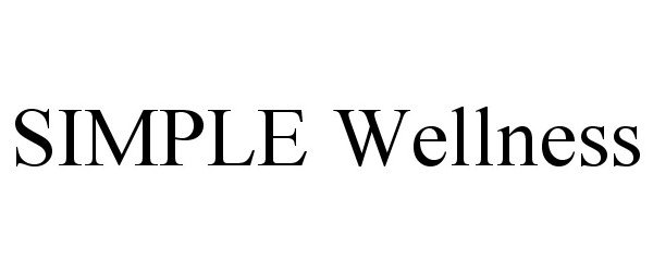 Trademark Logo SIMPLE WELLNESS