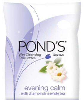  POND'S WET CLEANSING TOWLETTES EVENING CALM WITH CHAMOMILE &amp; WHITE TEA
