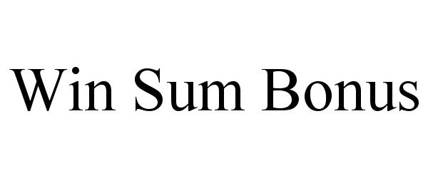 Trademark Logo WIN SUM BONUS