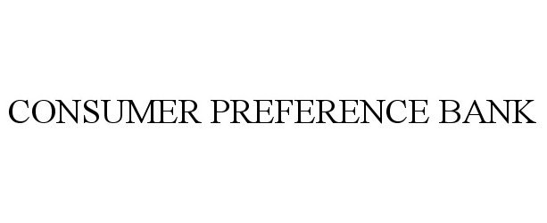 Trademark Logo CONSUMER PREFERENCE BANK