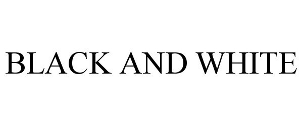 Trademark Logo BLACK AND WHITE