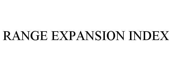 Trademark Logo RANGE EXPANSION INDEX