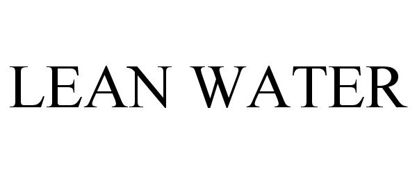 Trademark Logo LEAN WATER