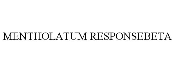 Trademark Logo MENTHOLATUM RESPONSEBETA