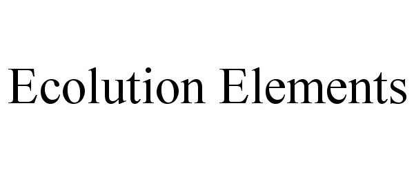 Trademark Logo ECOLUTION ELEMENTS