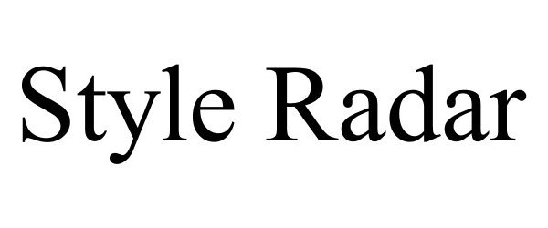 Trademark Logo STYLE RADAR