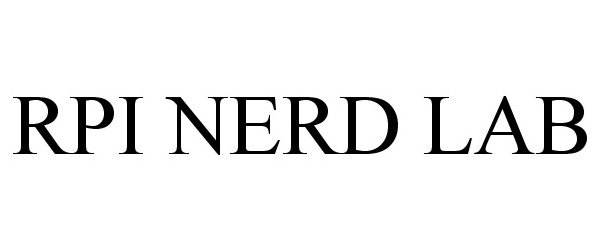 Trademark Logo RPI NERD LAB