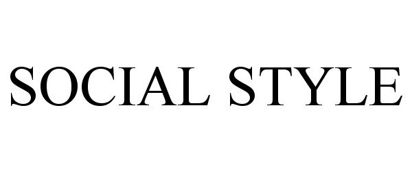 Trademark Logo SOCIAL STYLE