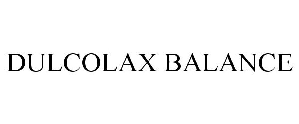 Trademark Logo DULCOLAX BALANCE