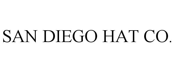 Trademark Logo SAN DIEGO HAT CO.