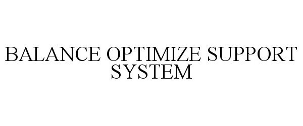  BALANCE OPTIMIZE SUPPORT SYSTEM