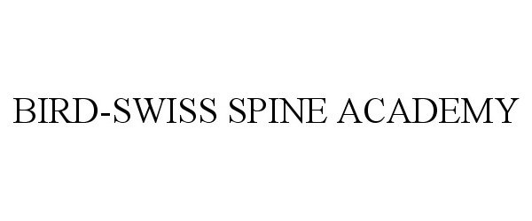  BIRD-SWISS SPINE ACADEMY