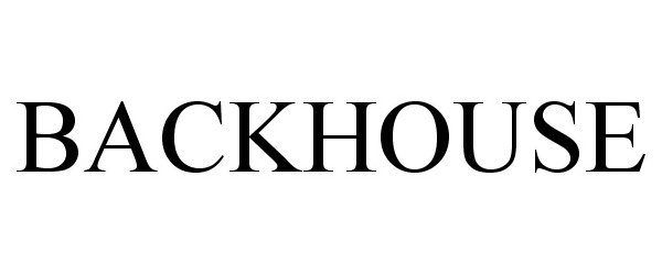 Trademark Logo BACKHOUSE