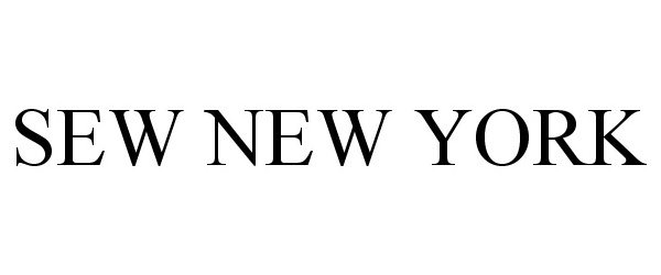 Trademark Logo SEW NEW YORK