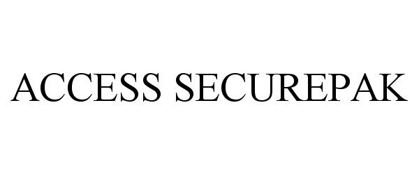 Trademark Logo ACCESS SECUREPAK