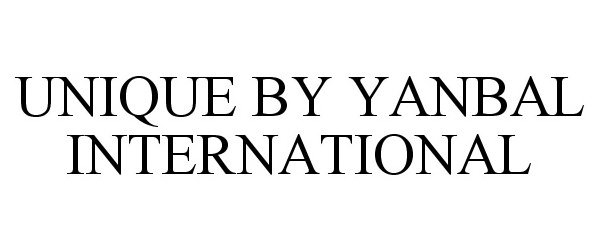  UNIQUE BY YANBAL INTERNATIONAL