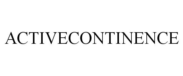 Trademark Logo ACTIVECONTINENCE