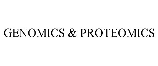  GENOMICS &amp; PROTEOMICS