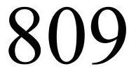 Trademark Logo 809