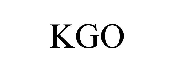 Trademark Logo KGO