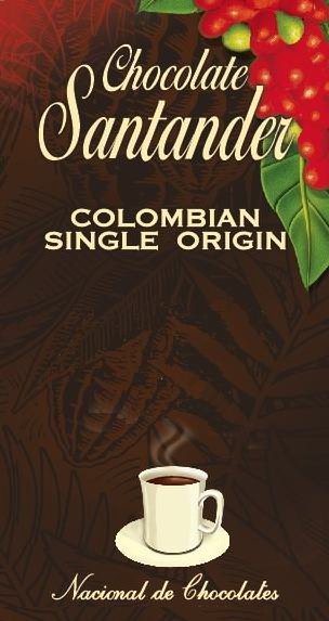 Trademark Logo CHOCOLATE SANTANDER COLOMBIAN SINGLE ORIGIN NACIONAL DE CHOCOLATES