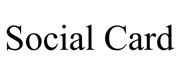 Trademark Logo SOCIAL CARD