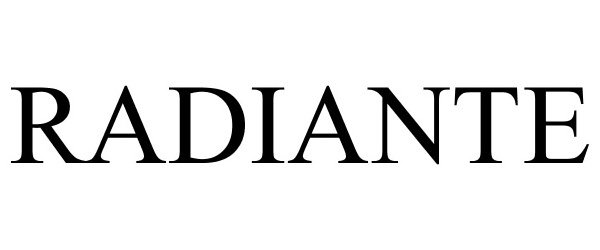Trademark Logo RADIANTE