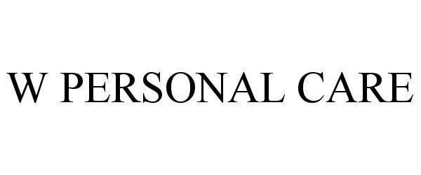 Trademark Logo W PERSONAL CARE
