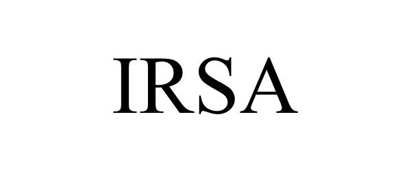 Trademark Logo IRSA
