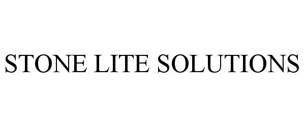Trademark Logo STONE LITE SOLUTIONS