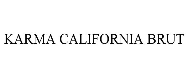 Trademark Logo KARMA CALIFORNIA BRUT