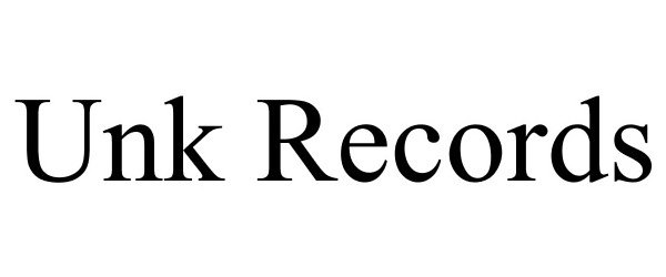 Trademark Logo UNK RECORDS