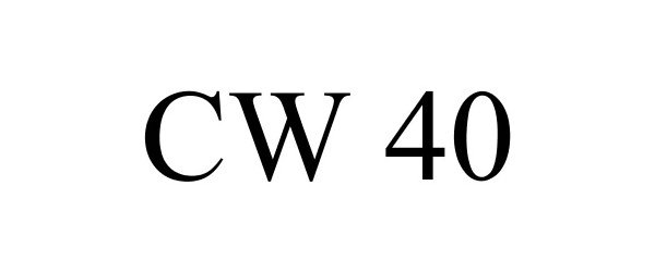 Trademark Logo CW 40