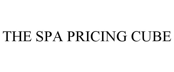 THE SPA PRICING CUBE