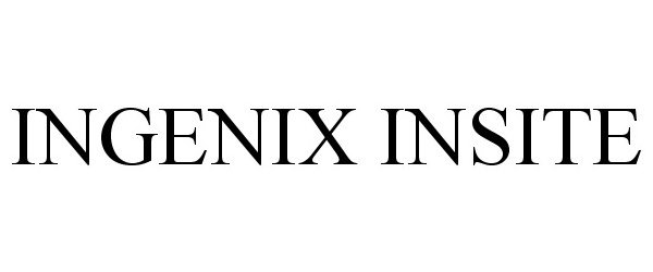 Trademark Logo INGENIX INSITE