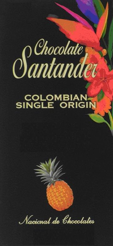 Trademark Logo CHOCOLATE SANTANDER COLOMBIAN SINGLE ORIGIN NACIONAL DE CHOCOLATES